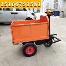 省時(shí)省人工！電動(dòng)手推式工程翻斗車 手推車工地水泥砂漿運(yùn)輸車